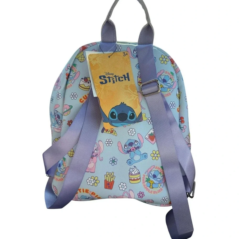 Disney Stitch Angel Mini Backpack Kids Blue NWT Bioworld Treats Print NWT